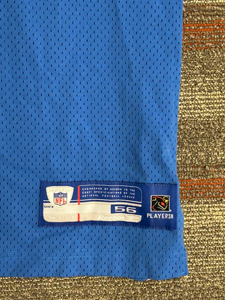 Detroit Lions Charles Rogers Reebok Blue Vintage Jersey Size 56 3XL NFL #80