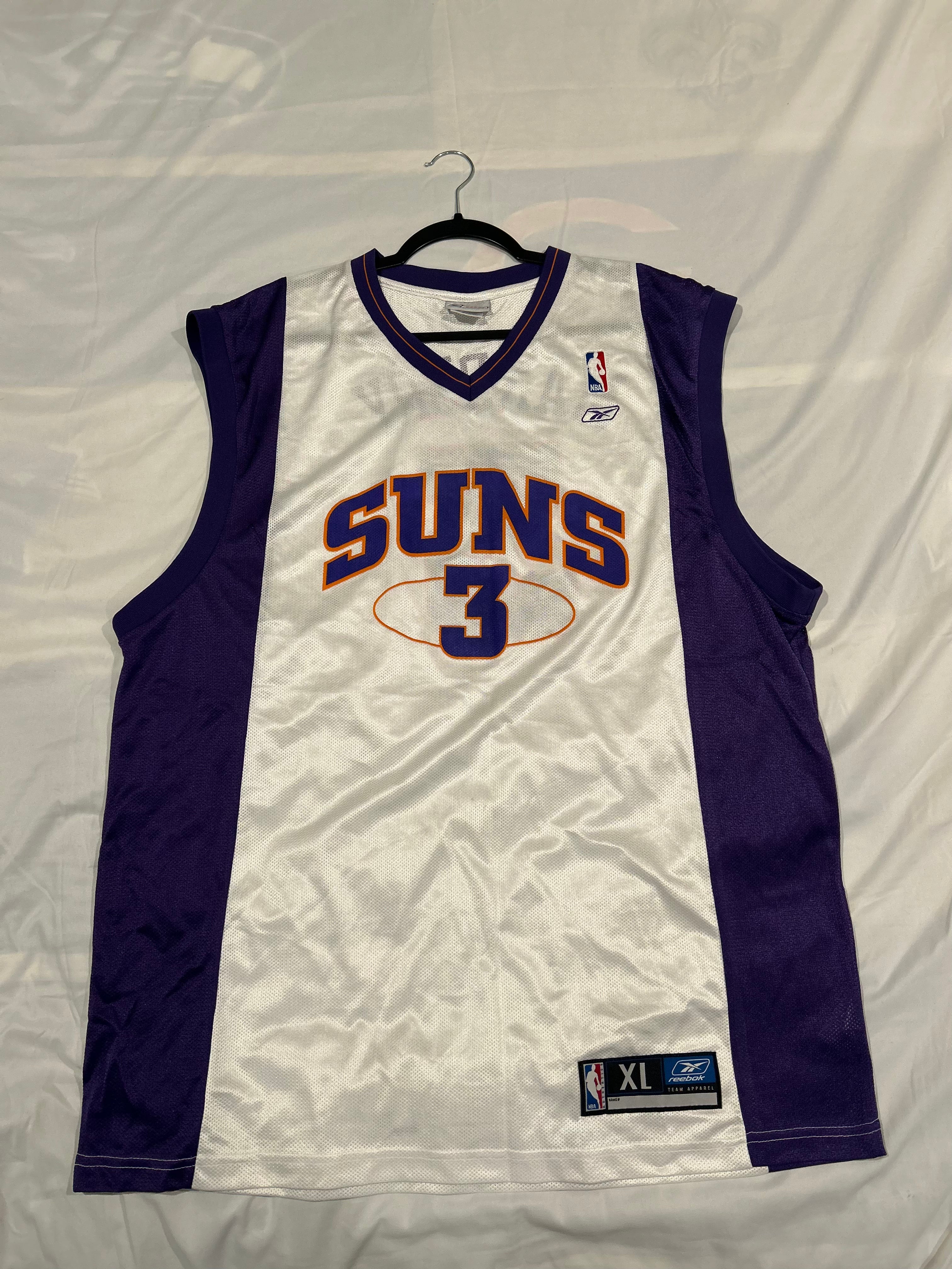 Phoenix Suns Stephon Marbury #3 Reebok Vintage NBA Jersey Size XL White Purple