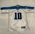 On Field Reebok Tennessee Titans Jake Locker White Jersey Sz 54 Authentic Sewn