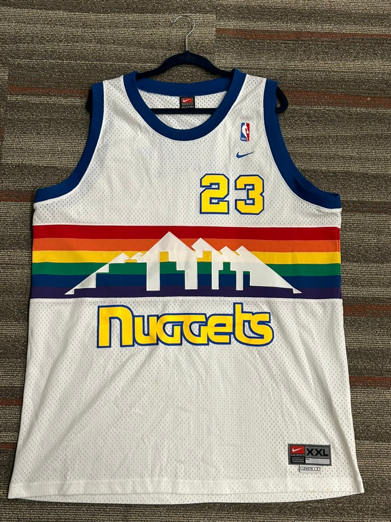 Denver Nuggets Marcus Camby Jersey 2XL Nike Men’s White Vintage Authentic NBA
