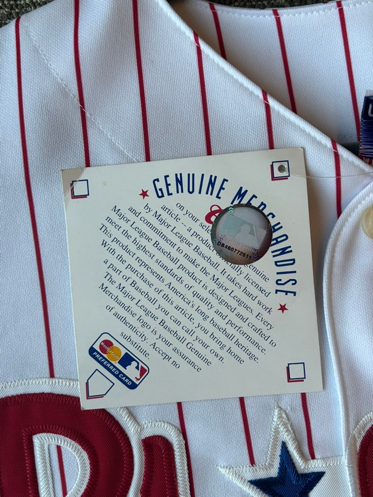 Majestic Phillies Genuine Merchandise Team Base MLB Jersey Sz 2XL New w Tags