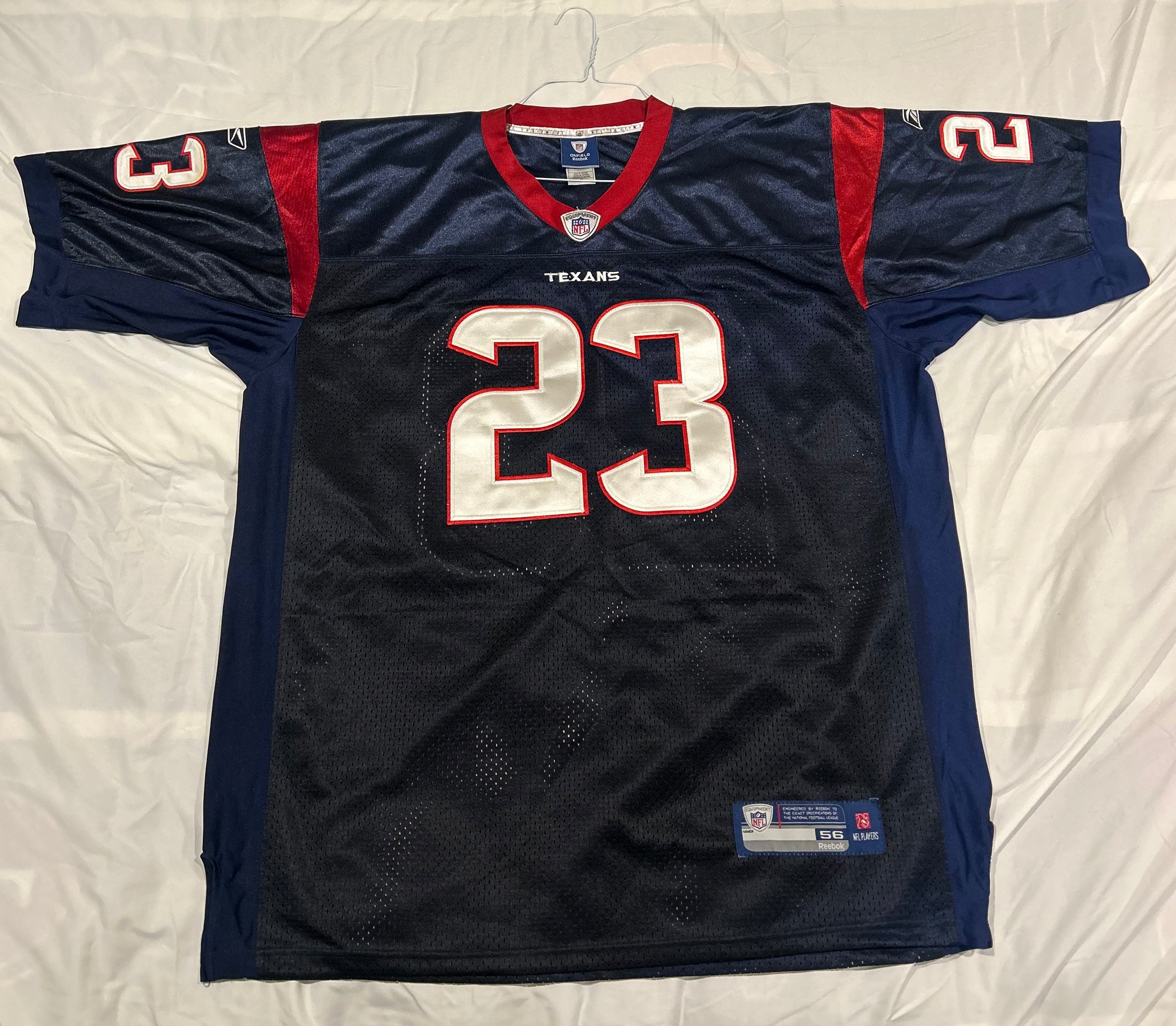 NFL Houston Texans Jersey Arian Foster On Field Reebok Jersey Sz 56 Navy Vintage
