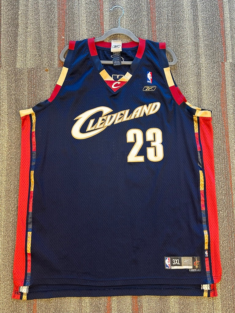 Cleveland Cavaliers LeBron James Reebok Alternate Jersey Size 3XL Vintage #23