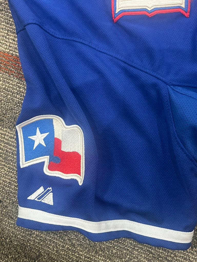 Texas Rangers Ian Kinsler MLB Authentic Collection Blue Baseball Jersey Sz 52 XL