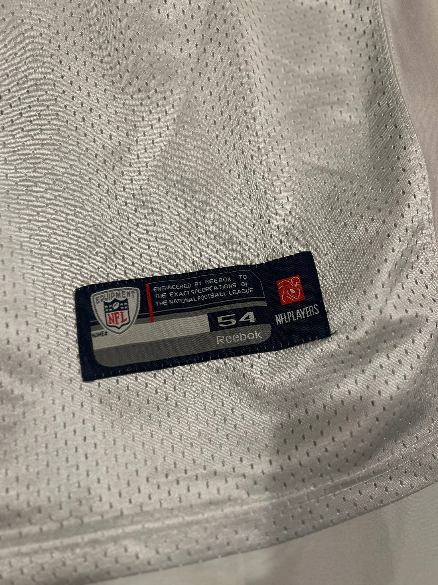 On Field Reebok Tennessee Titans Jake Locker White Jersey Sz 54 Authentic Sewn