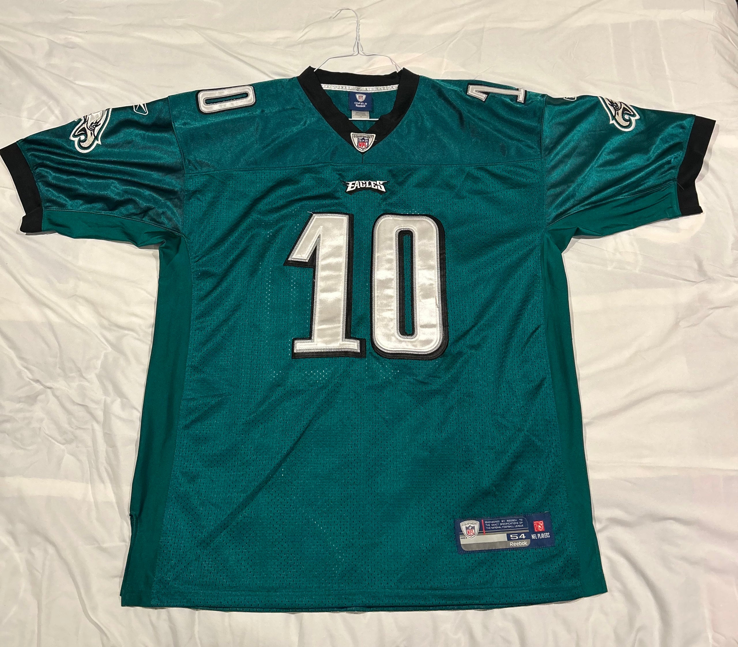 NFL On Field Reebok Philadelphia Eagles Desean Jackson Stitched Jersey Sz 54