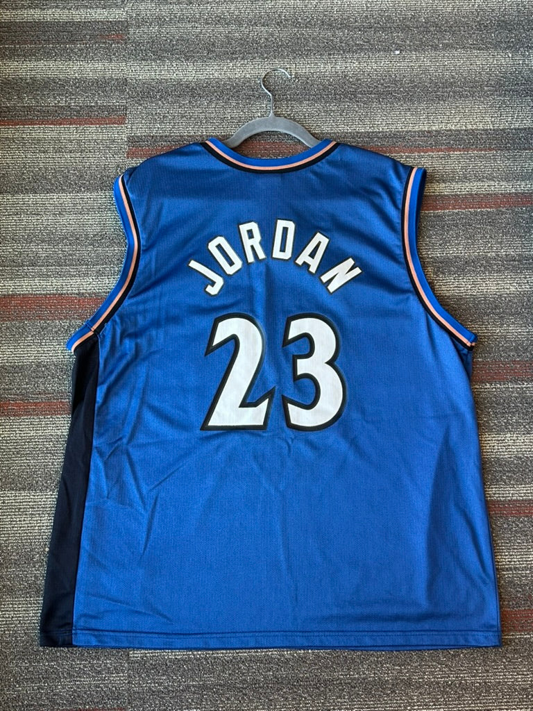 Champion Michael Jordan Washington Wizards Jersey Mens Medium 40 Blue Vintage