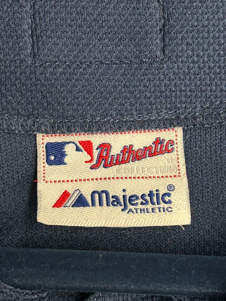 Authentic Majestic Collection Detroit Tigers Jersey Blue Gray Base Mens 2XL