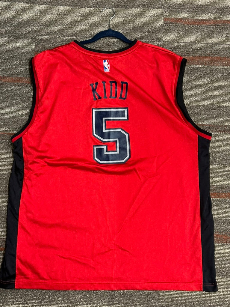 Vintage Reebok NBA New Jersey Nets Jason Kidd #5 Jersey Mens Size 2XL Red #5