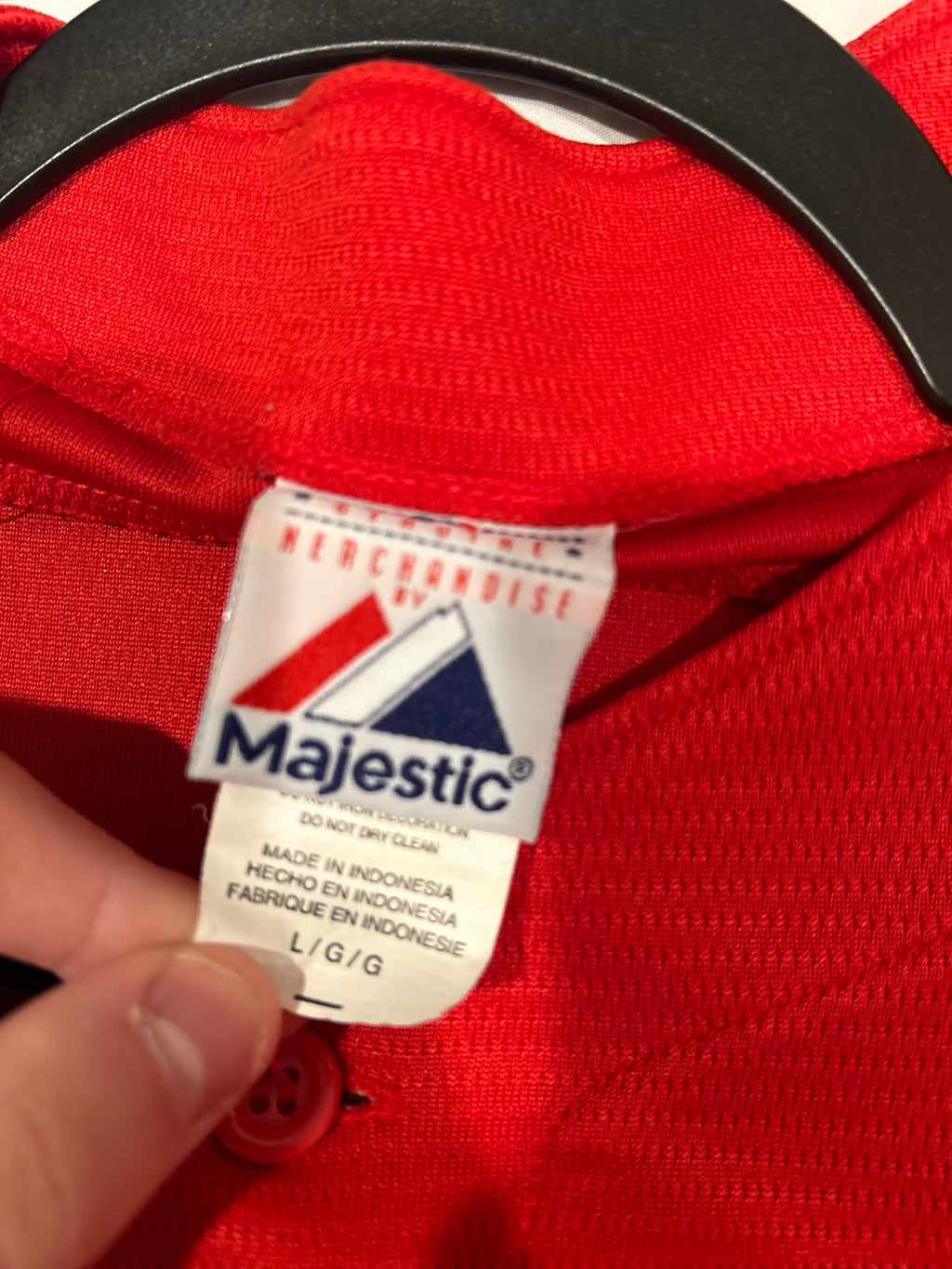 Majestic Mens Large Adrian Gonzalez Jersey Boston Red Sox Red Authentic Home MLB