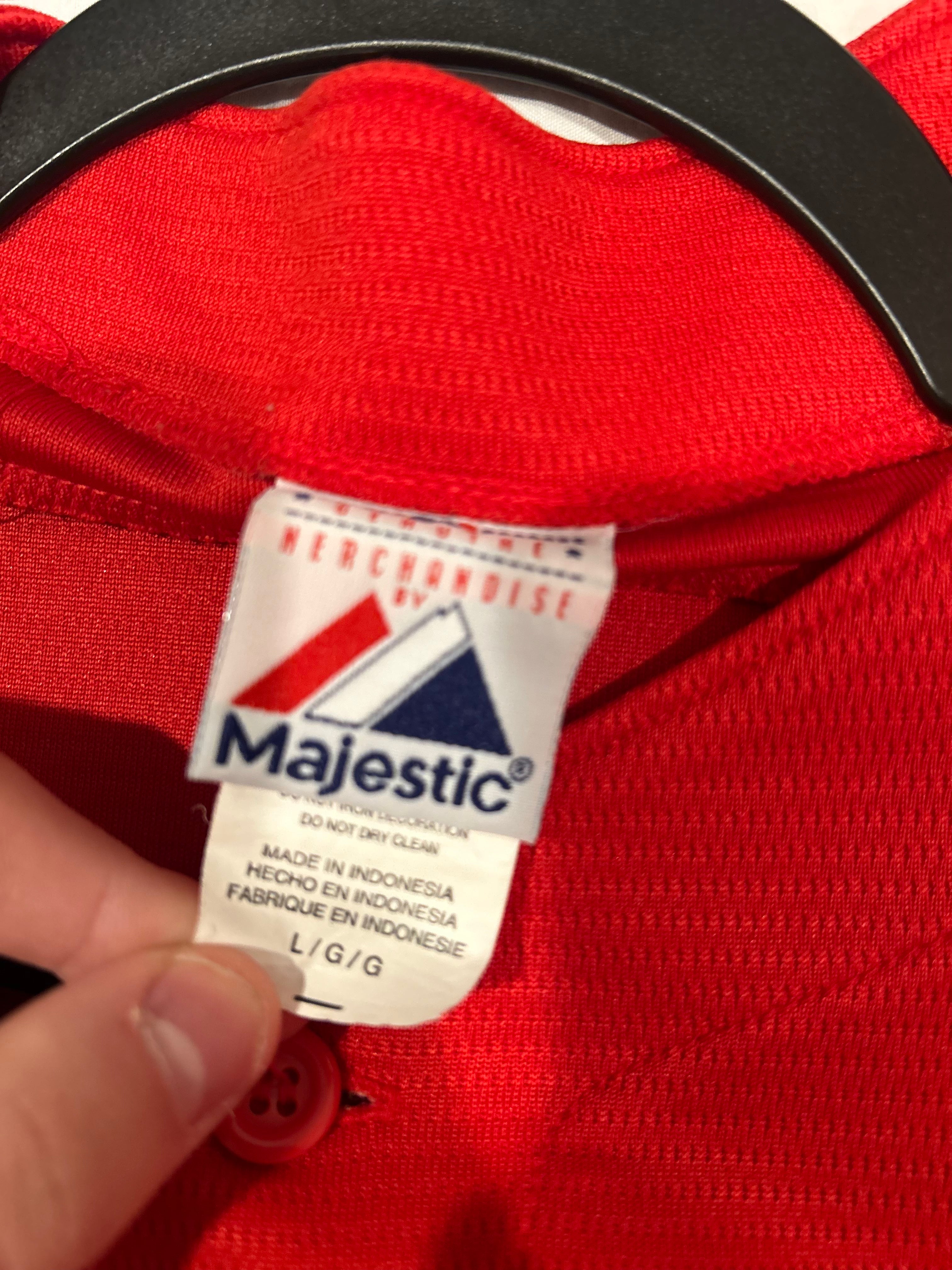 Majestic Mens Large Adrian Gonzalez Jersey Boston Red Sox Red Authentic Home MLB