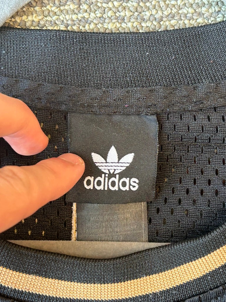 Adidas New Orleans Hornets Chris Paul Large Jersey Black Gold Swingman Vintage