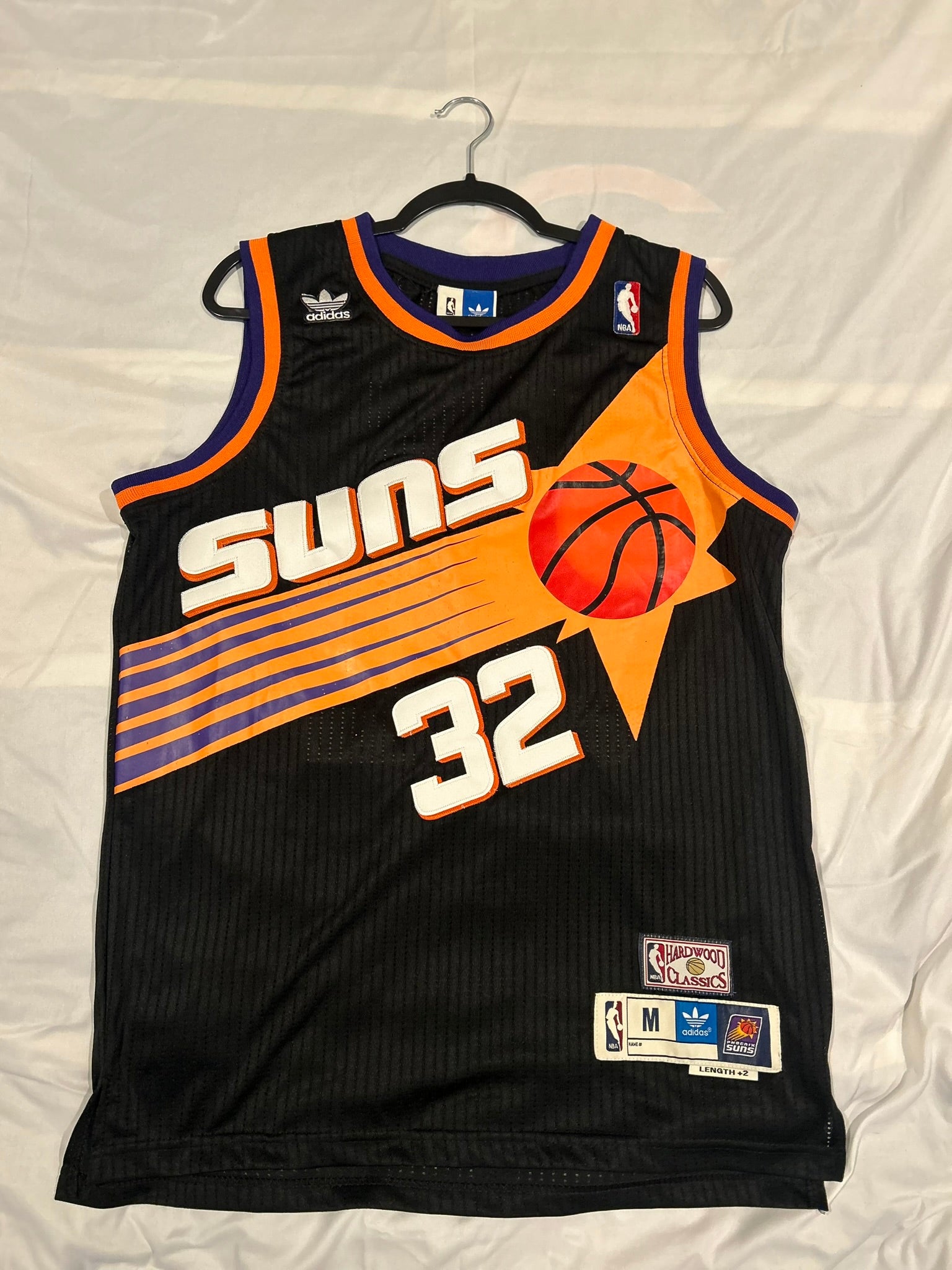 Vintage Steve Nash Phoenix Suns Jersey Mens M Black Hardwood Classics Adidas +2