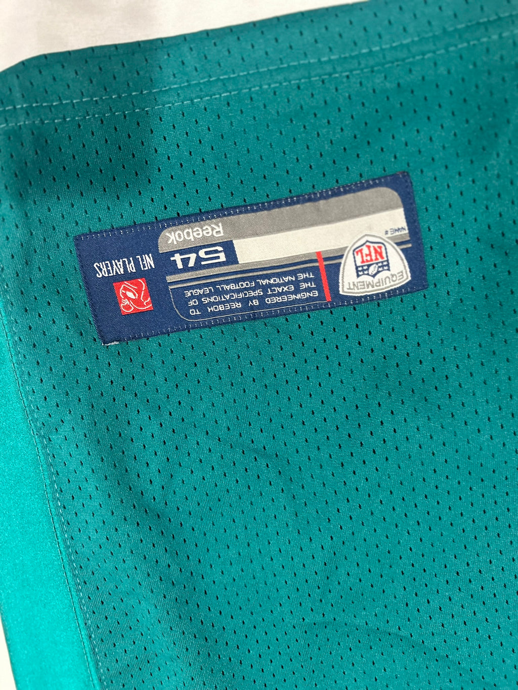 Ronnie Brown Reebok Miami Dolphins NFL On Field Reebok Teal Jersey Sz 54 Vintage