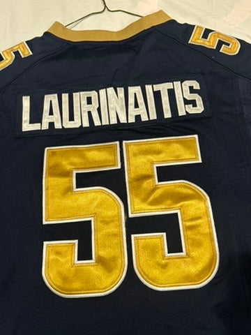 Nike Los Angeles Rams Jersey James Laurinaitis Sz XXL Embroidered On Field Navy