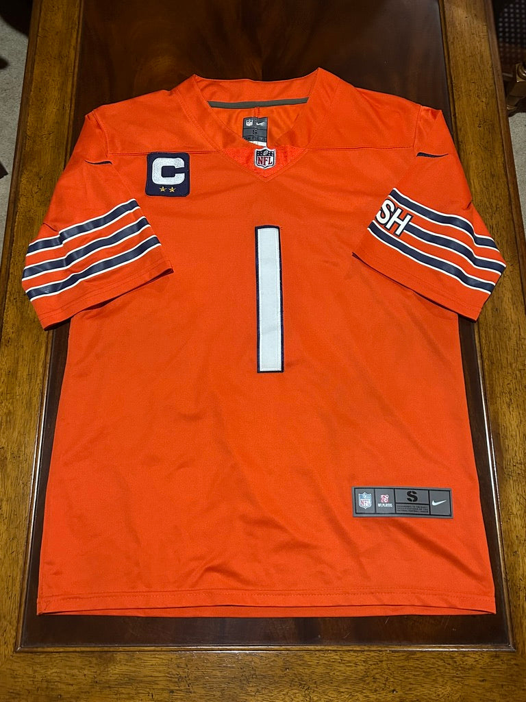 NIKE On Field Justin Fields #1 Jersey LARGE Orange NFL Chicago Bears
