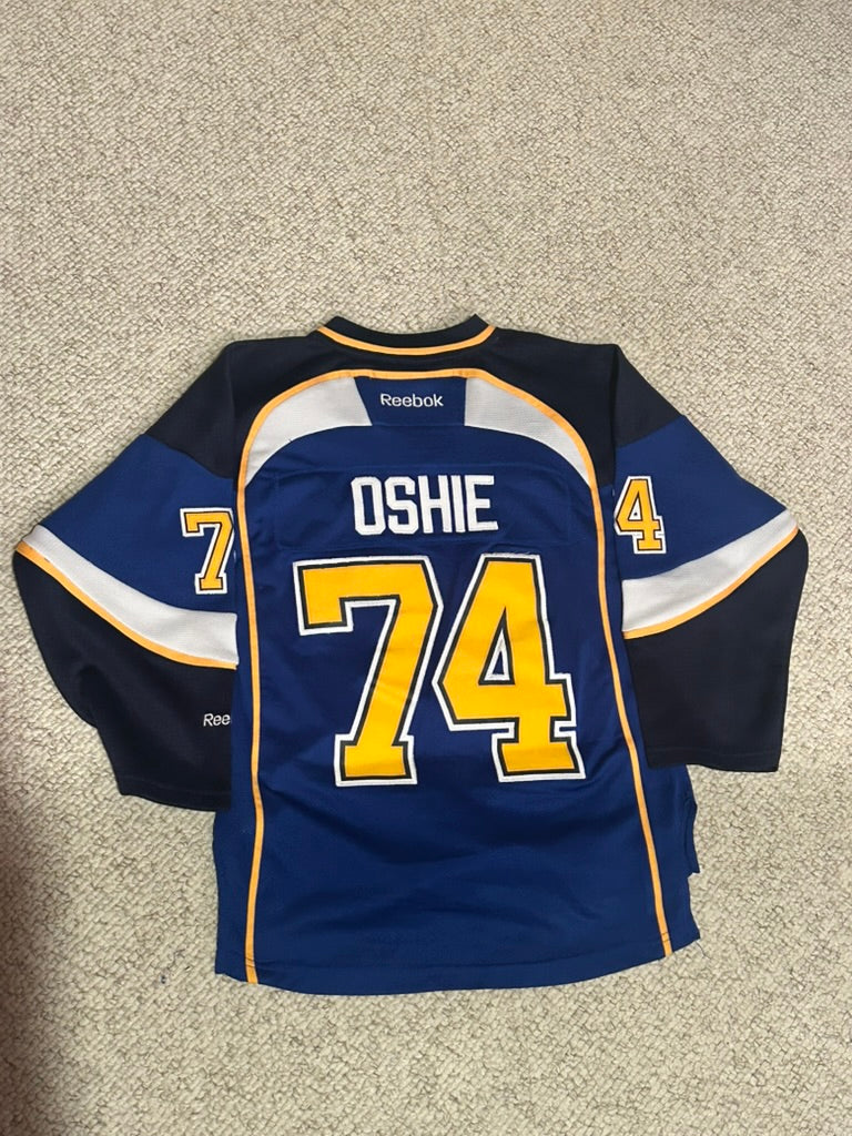St. Louis Blues Reebok TJ Oshie Youth L/XL NHL Hockey Jersey Blue Authentic