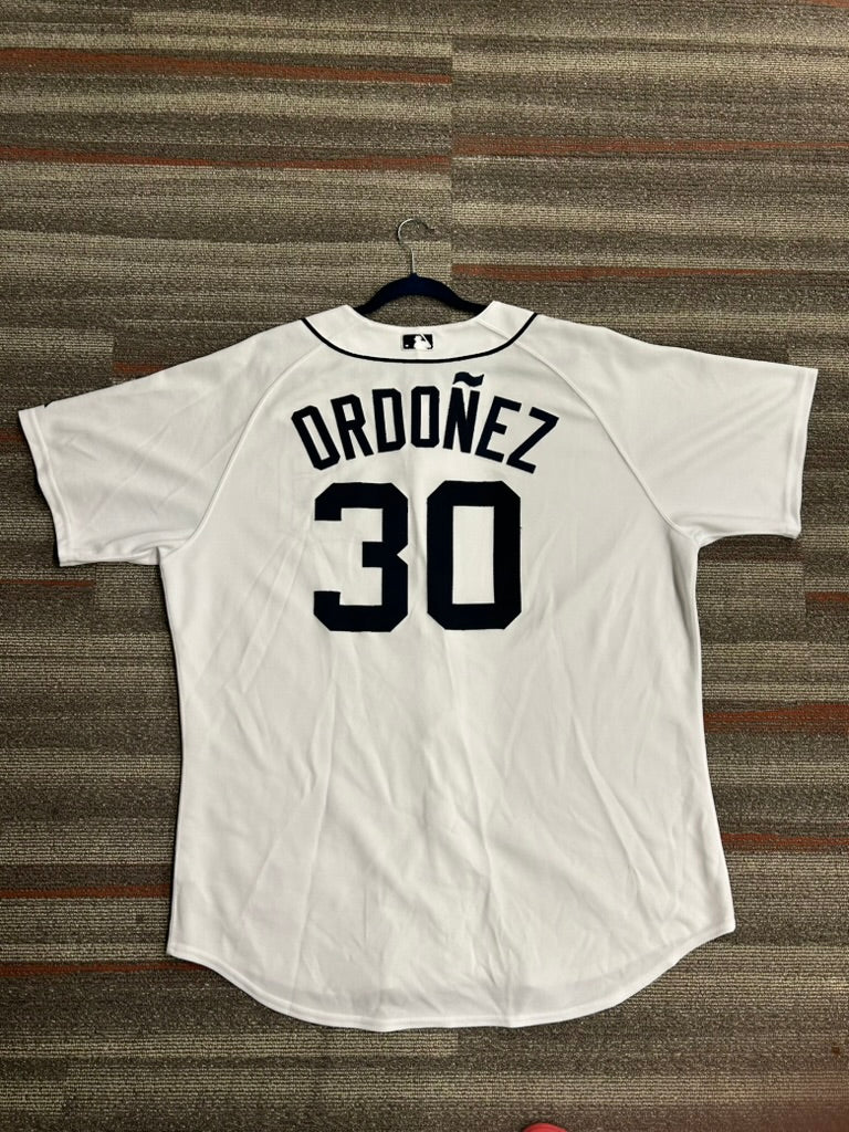 Vtg Magglio Ordonez Detroit Tigers Majestic Authentic Jersey White Size 52 XL