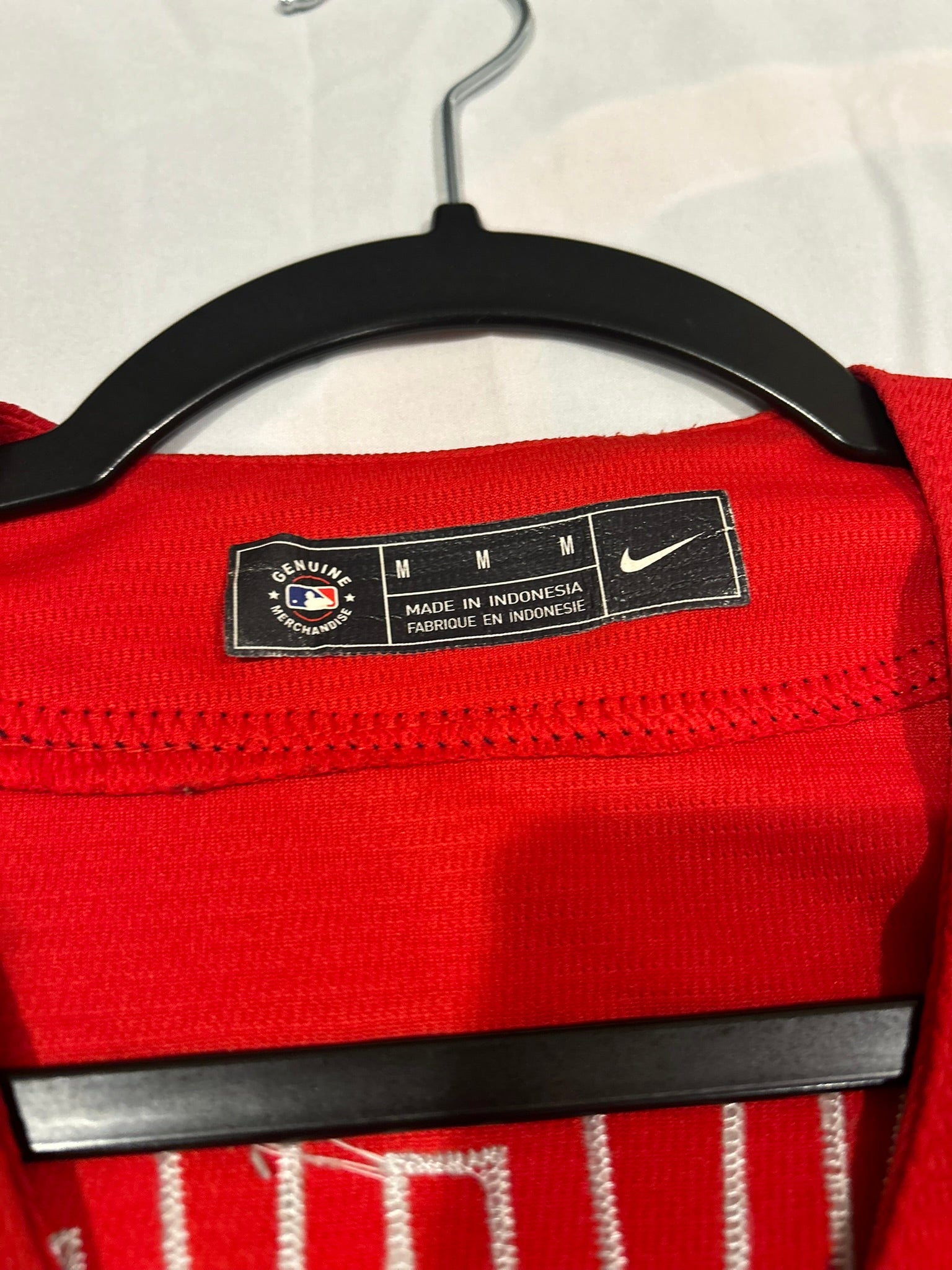 Nike Atlanta Braves Deion Sanders #24 Sz M Jersey Red Home Throwback Authentic