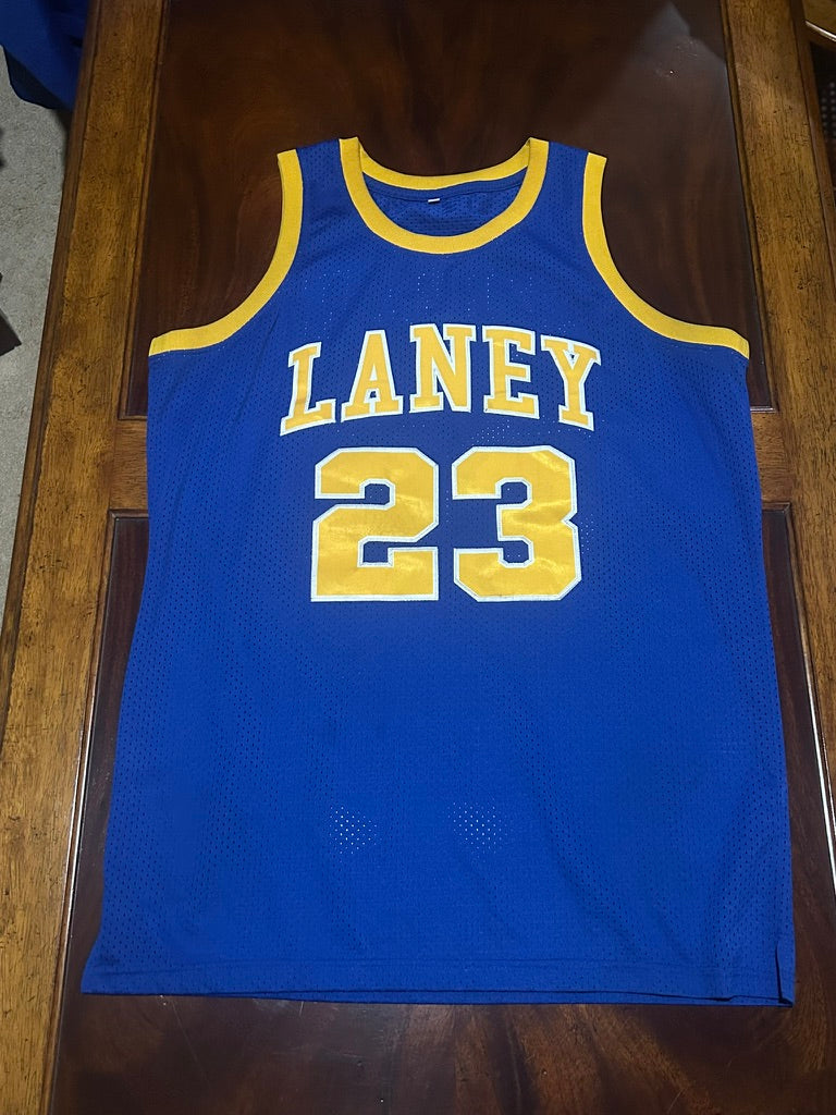 Vintage Michael Jordan Laney Bucs High School #23 Basketball Jersey L Blue