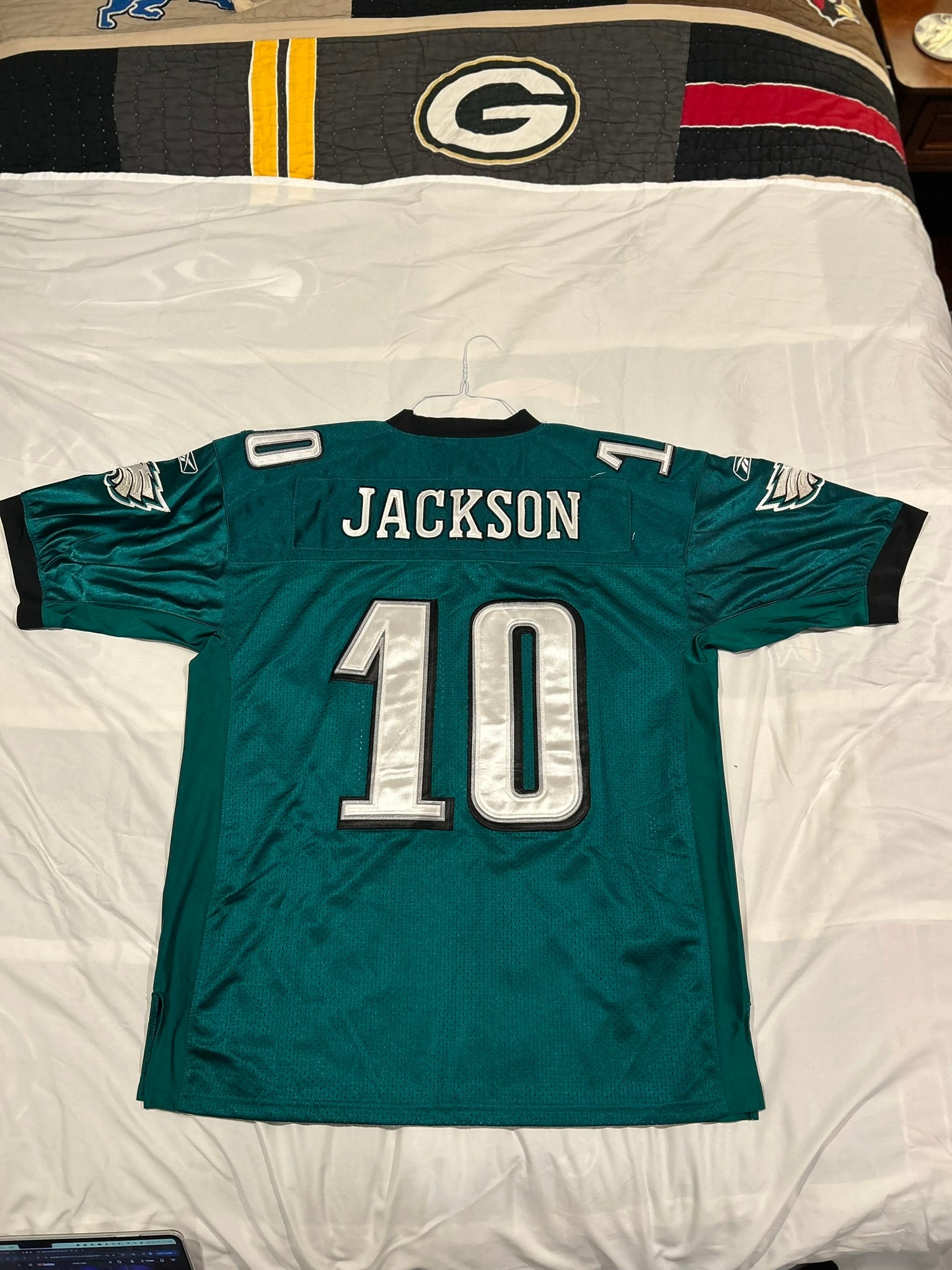 NFL On Field Reebok Philadelphia Eagles Desean Jackson Stitched Jersey Sz 54