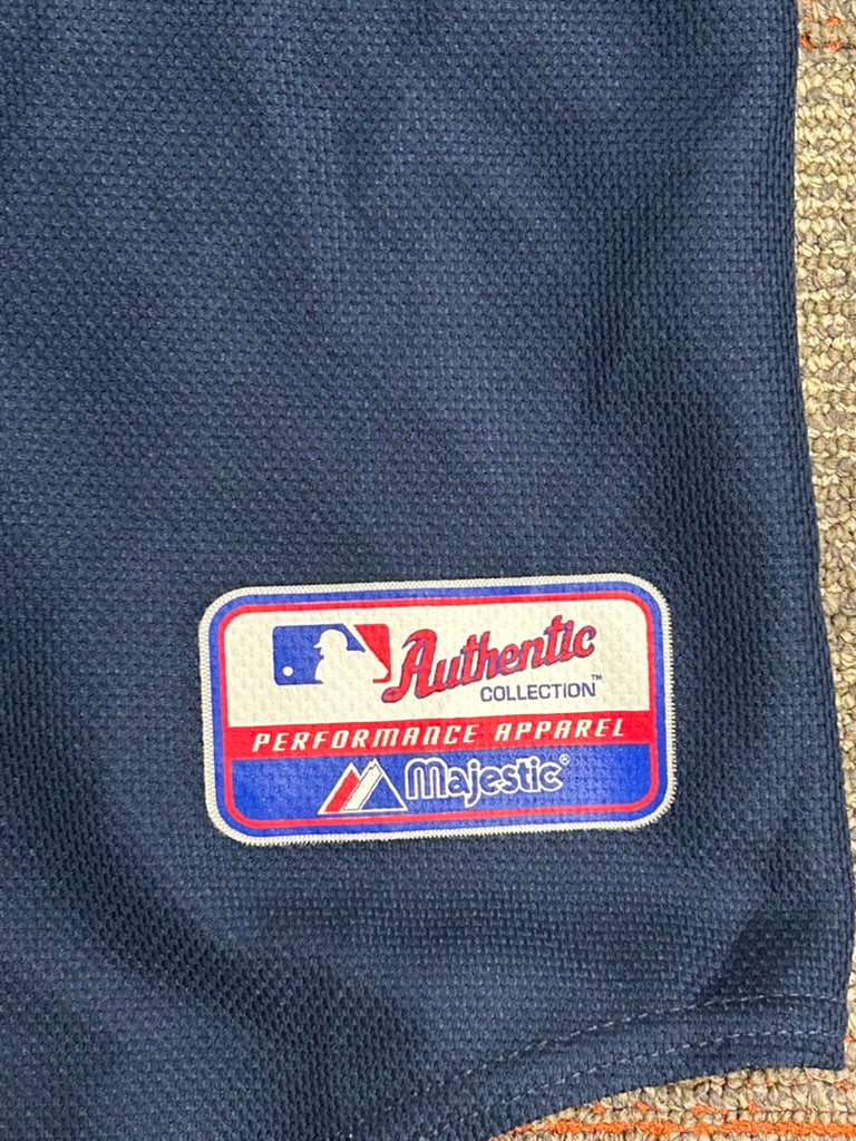 Authentic Majestic Collection Detroit Tigers Jersey Blue Gray Base Mens 2XL