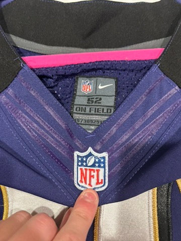 Nike Baltimore Ravens #20 Ed Reed NFL Onfield Jersey Mens Sz 52 Stitched Purple