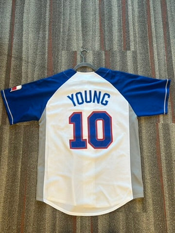 Texas Rangers Michael Young Mens Large Jersey Majestic Genuine Merchandise White