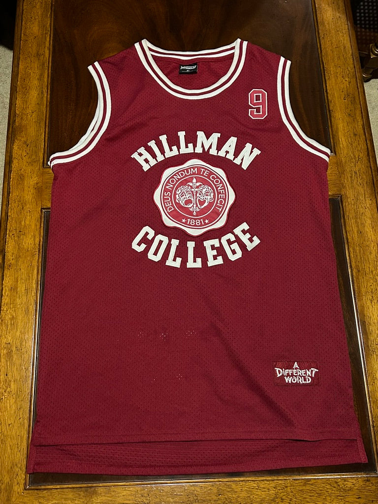 Hillman college Dwayne Wayne Mens Large A Different World Basketball Jersey #9
