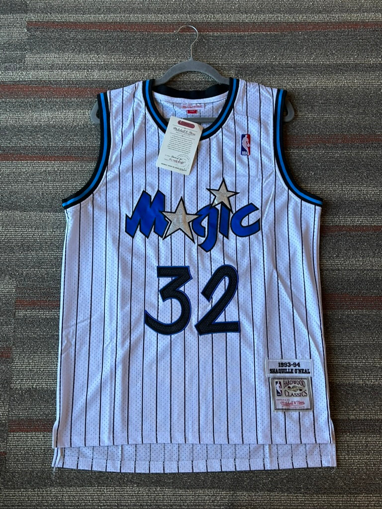 Orlando Magic Shaq O'Neal Mitchell Ness White 1993-94 NBA Swingman Jersey M NWT