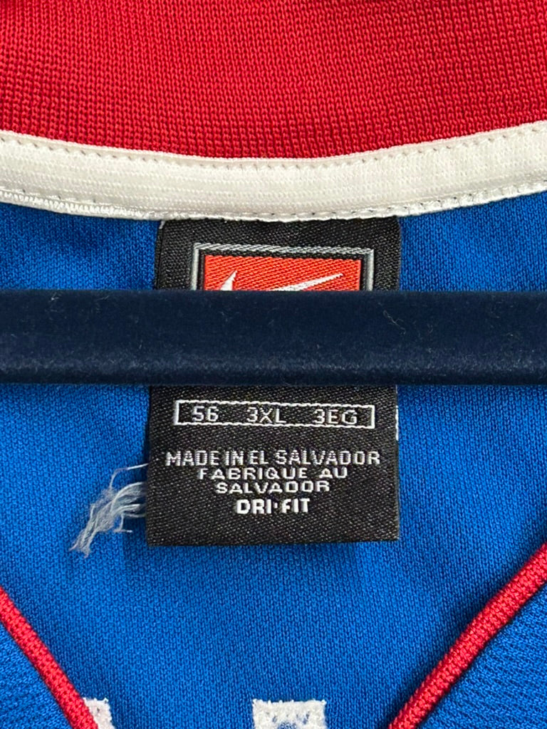 Detroit Pistons Ben Wallace Nike Authentic Jersey Sz 56 3XL Vintage NBA Blue #3