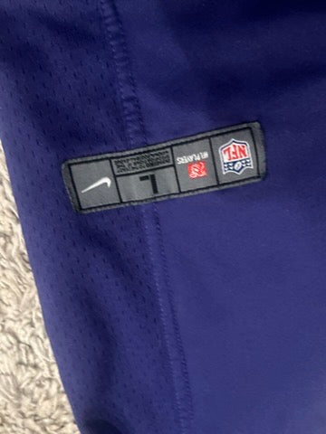 Nike Baltimore Ravens NFL Jersey #27 Ray Rice Youth Large (14-16) Purple Sewn