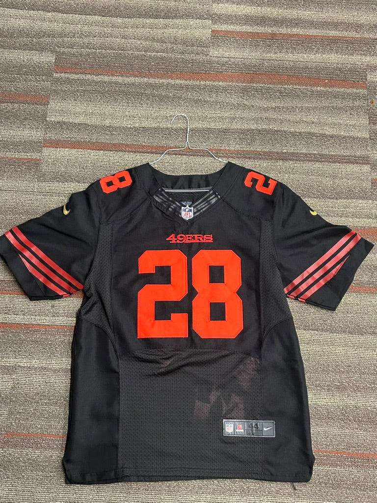 San Francisco 49ers Carlos Hyde Black Sz 44 M/L Jersey Nike NFL Players #28
