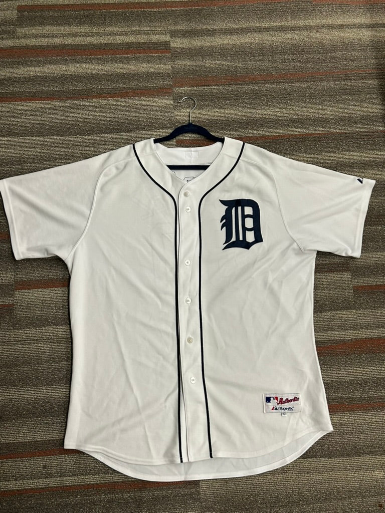 Vtg Magglio Ordonez Detroit Tigers Majestic Authentic Jersey White Size 52 XL