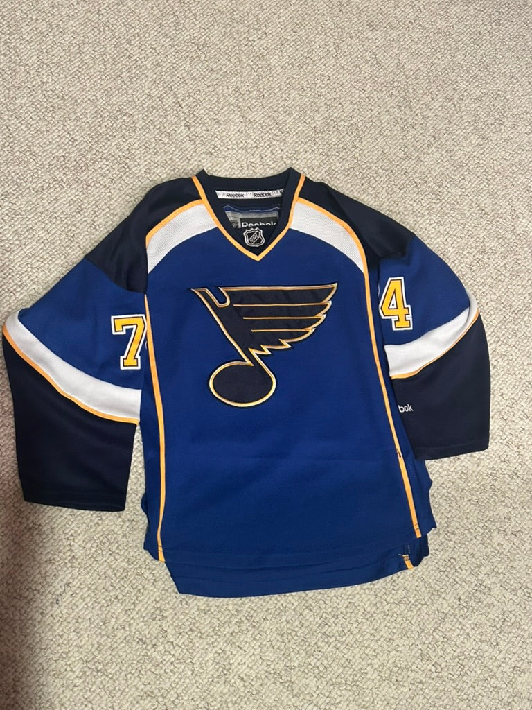 St. Louis Blues Reebok TJ Oshie Youth L/XL NHL Hockey Jersey Blue Authentic