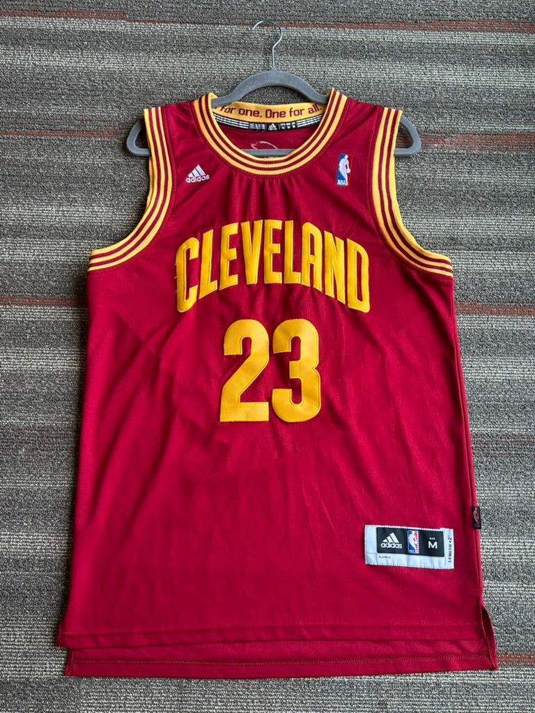 Lebron James Adidas Jersey Cleveland Cavaliers Mens Medium NBA Basketball Red 23