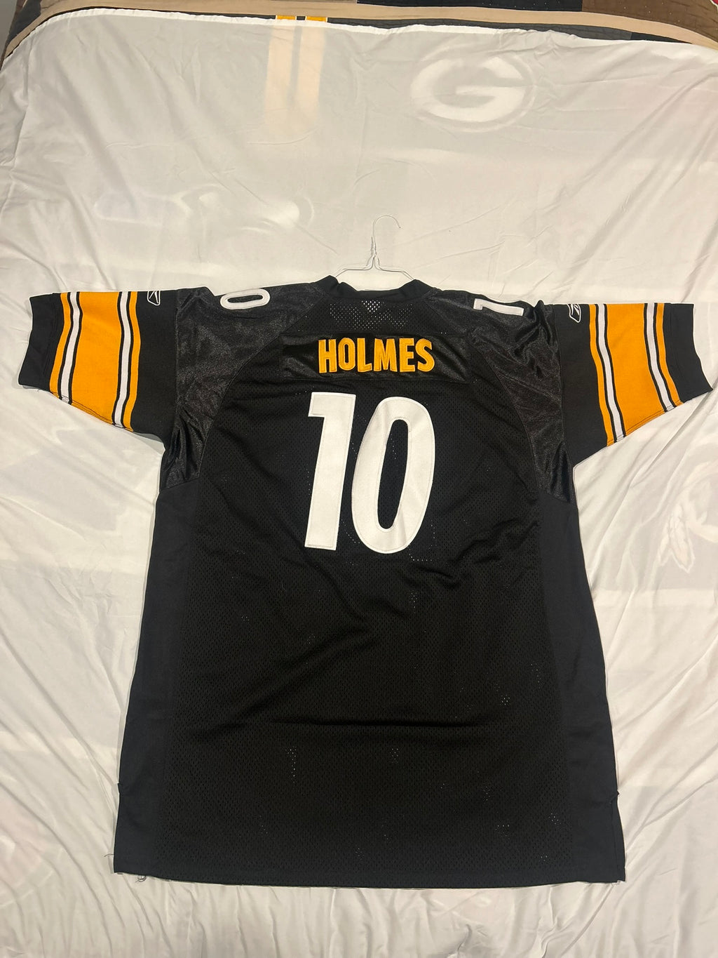 NFL Pittsburgh Steelers Santonio Holmes Jersey Sz 54 Reebok On Field Black Sewn