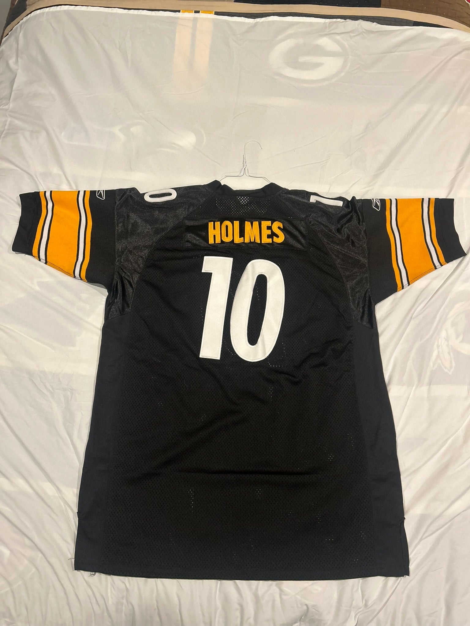 NFL Pittsburgh Steelers Santonio Holmes Jersey Sz 54 Reebok On Field Black Sewn