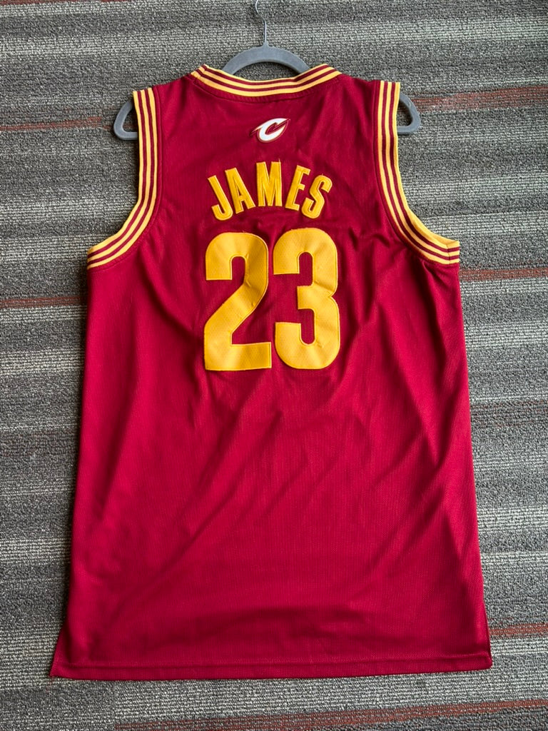 Lebron James Adidas Jersey Cleveland Cavaliers Mens Medium NBA Basketball Red 23