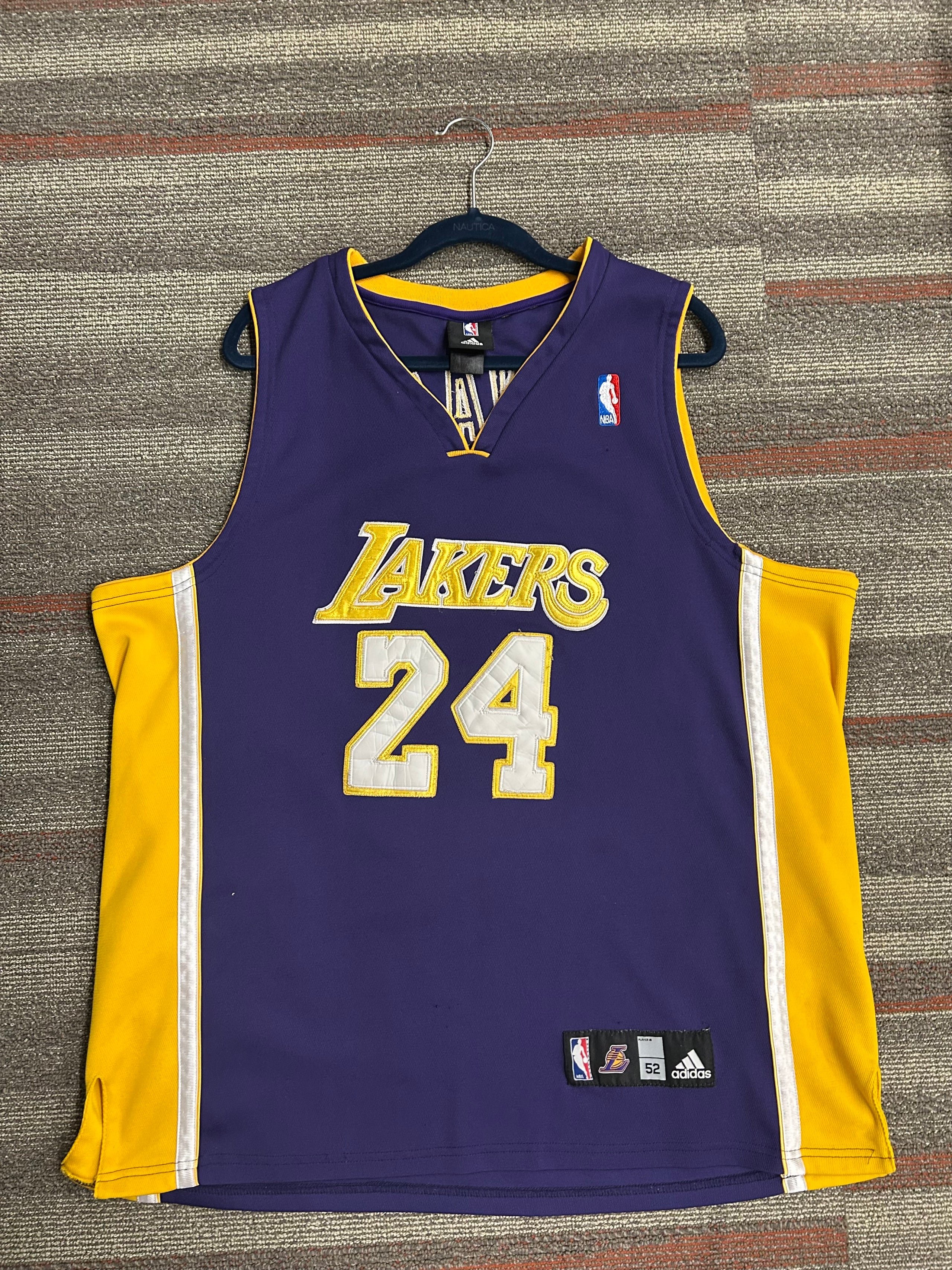 Kobe Bryant Los Angeles Lakers Jersey #24 Adidas Mens 52 XL Purple Vintage