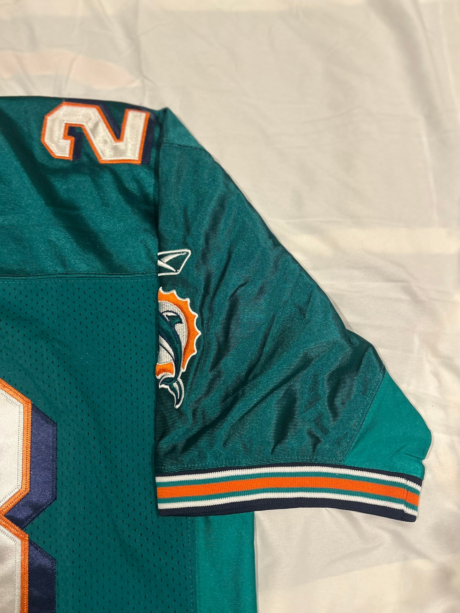 Ronnie Brown Reebok Miami Dolphins NFL On Field Reebok Teal Jersey Sz 54 Vintage