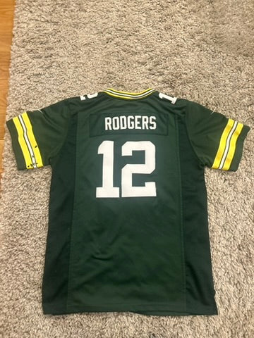 Nike Green Bay Packers Aaron Rodgers Jersey Youth Large L 14/16 NFL On Field