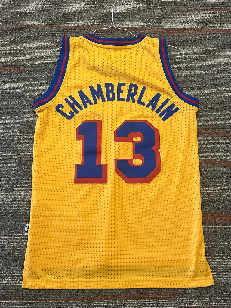 Wilt Chamberlain San Francisco Warriors Gold Adidas Jersey Sz Small HWC Vintage