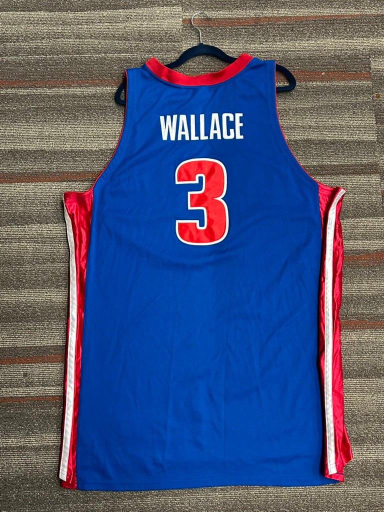 Detroit Pistons Ben Wallace Nike Authentic Jersey Sz 56 3XL Vintage NBA Blue #3