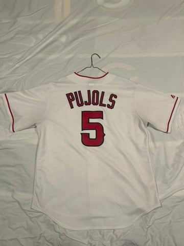 Majestic Los Angeles Angels Albert Pujols #5 White Jersey Men's Size Large