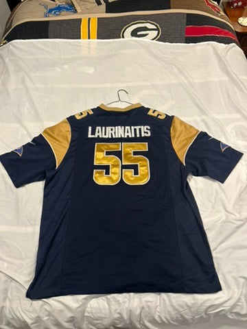 Nike Los Angeles Rams Jersey James Laurinaitis Sz XXL Embroidered On Field Navy