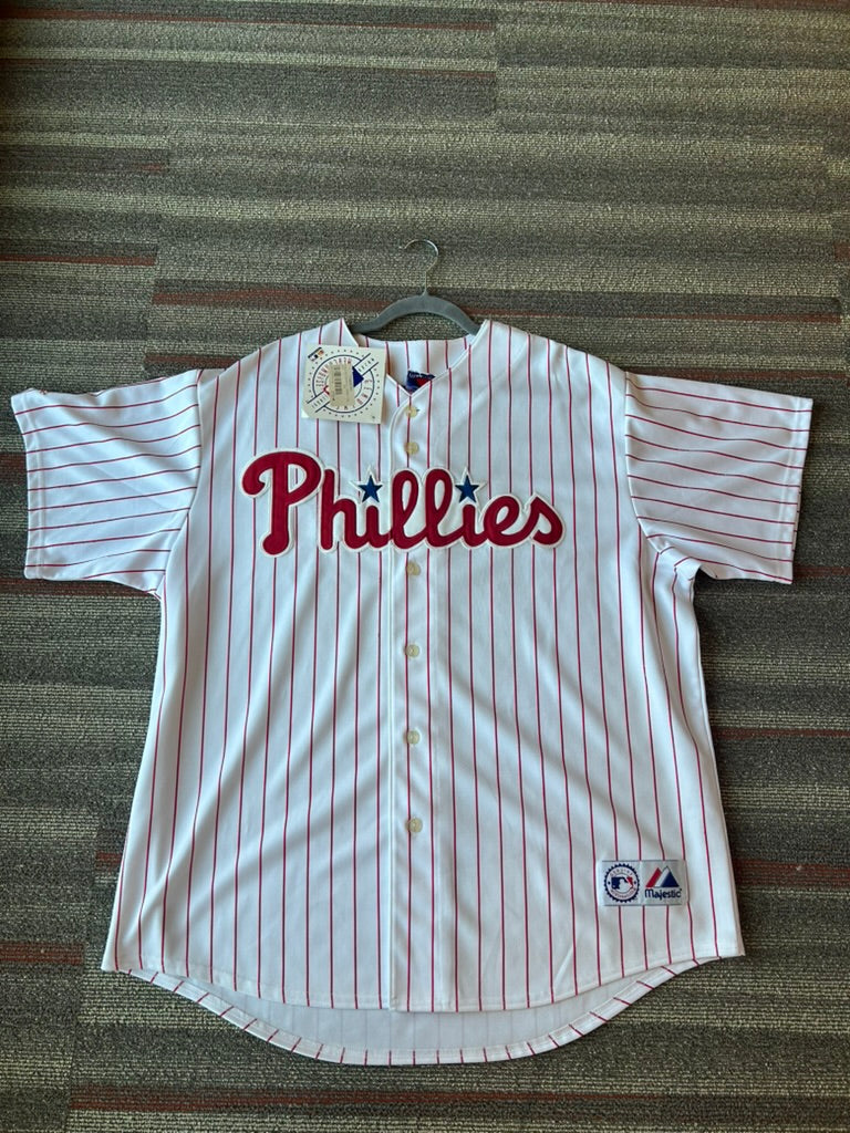 Majestic Phillies Genuine Merchandise Team Base MLB Jersey Sz 2XL New w Tags