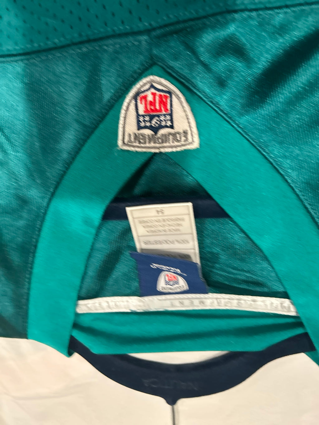Ronnie Brown Reebok Miami Dolphins NFL On Field Reebok Teal Jersey Sz 54 Vintage
