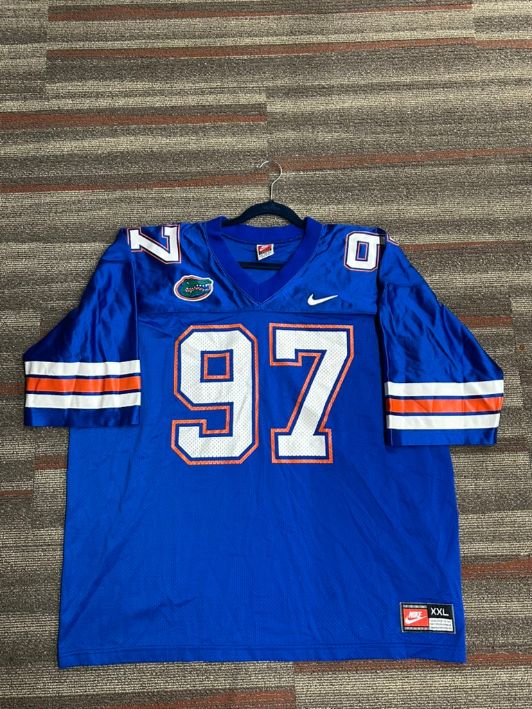 Florida Gators #97 Vintage Nike BlueFootball Jersey USA Made Men's 2XL NCAAF