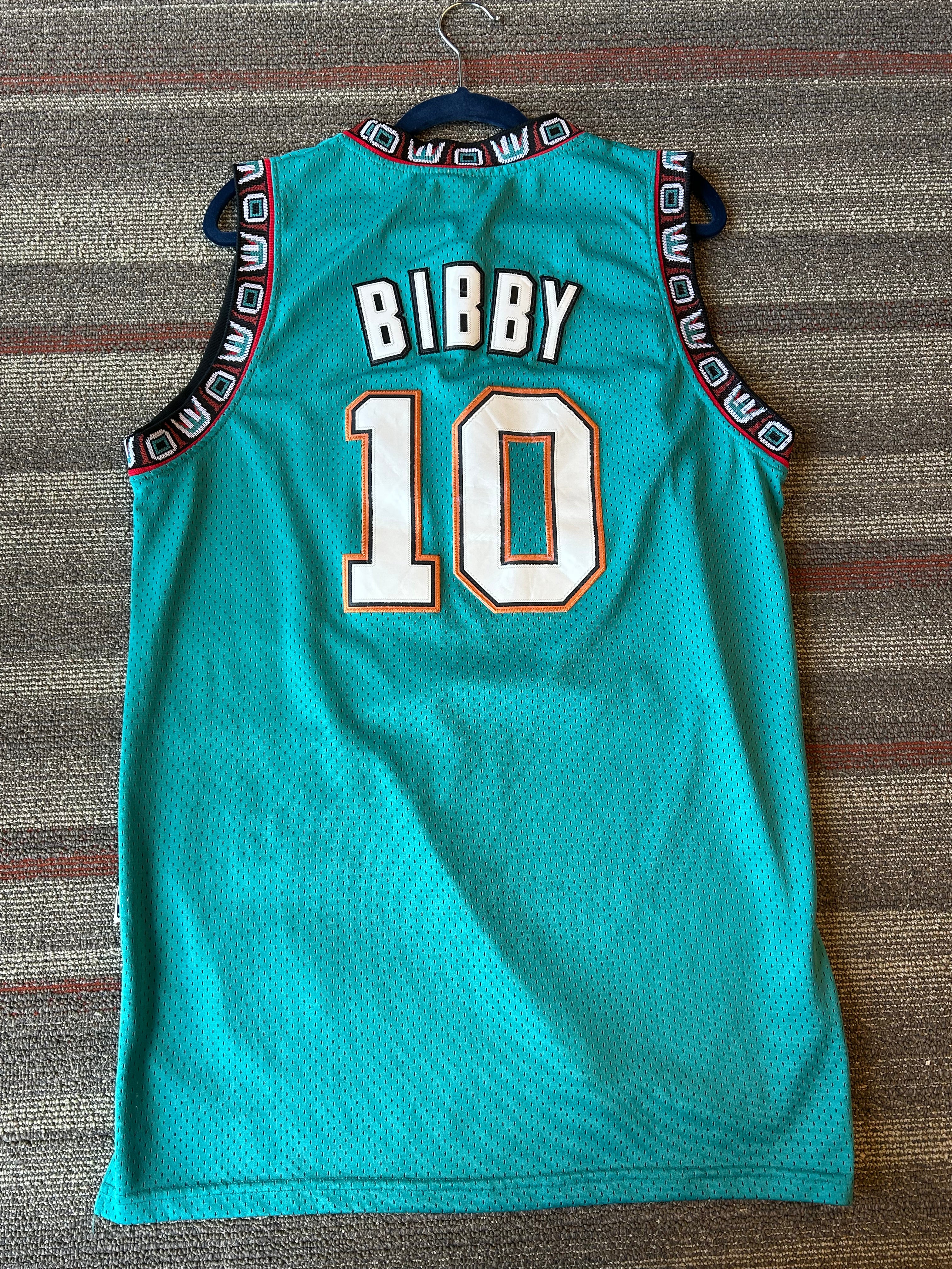 Mike Bibby Vancouver Grizzlies Jersey, Adidas Hardwood Classics Teal Men’s Large